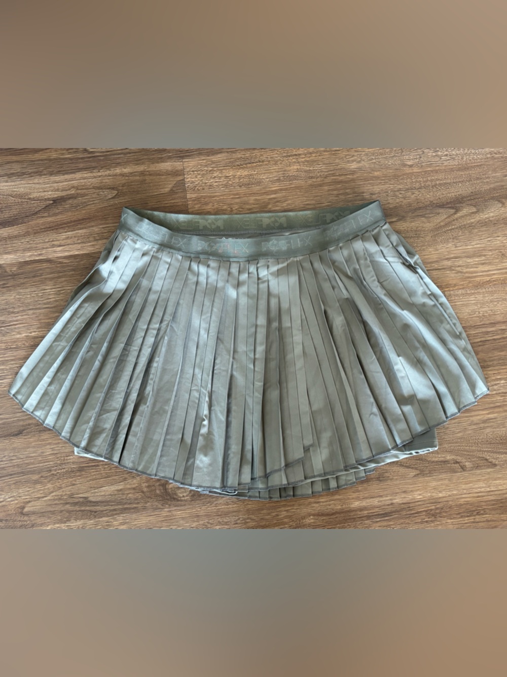 POPFLEX Women’s Athletic Plus Ace ‘em Pleated Skort Rustic Olive Tennis Skirt 3X